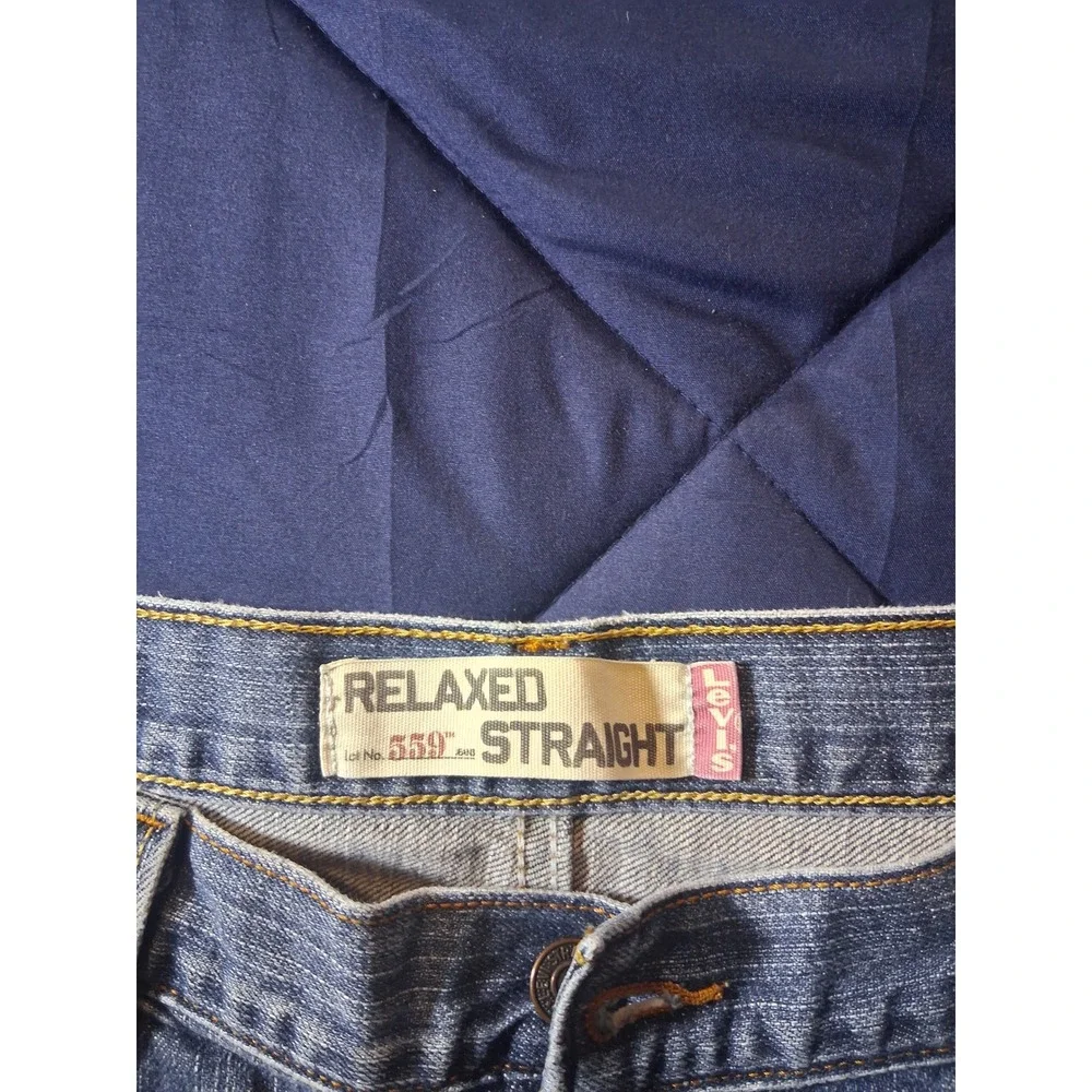 Levis 559 Relaxed Straight Jeans Mens 34x30 Medium Wash Blue Denim‎ 100% Cotton